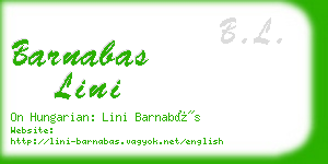 barnabas lini business card